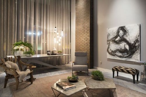 巴西普拉亚海岸公寓 工业风格住宅公寓空间室内装饰装修设计实景图