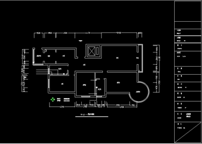一整套二室一书房住宅室内装修CAD施工图附效 果图